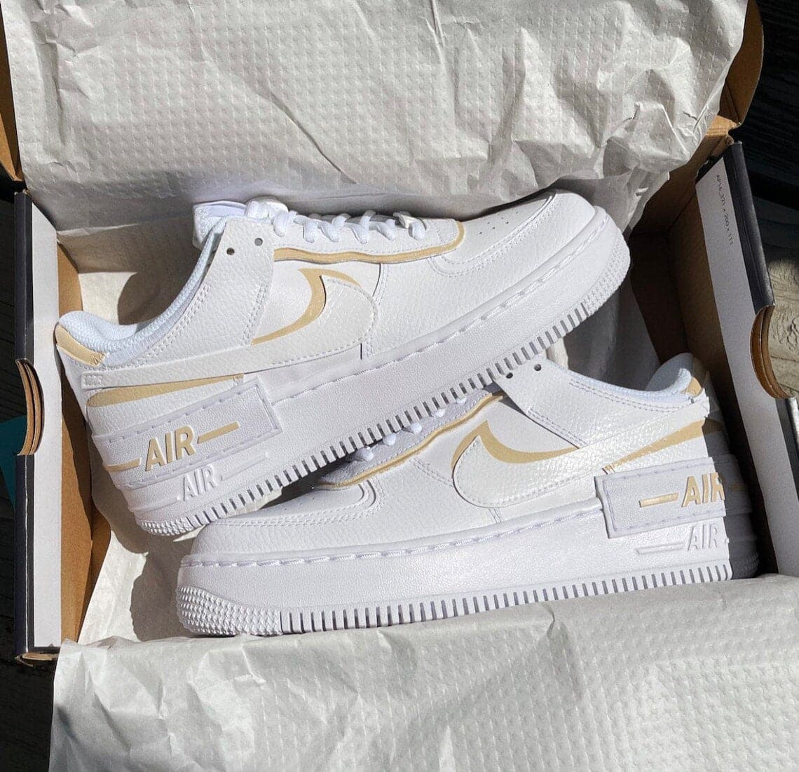 Custom Air Force 1 Shadow White Black – insdrip