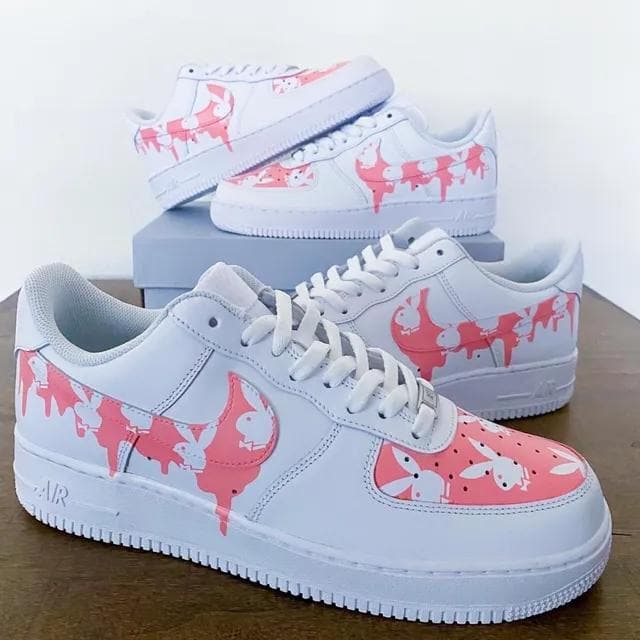 Blue Playboy Bunny Heat Transfer Decal for Air Force 1 Customs