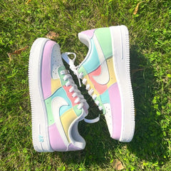 Custom Air Force 1 X Pastel rainbow insdrip