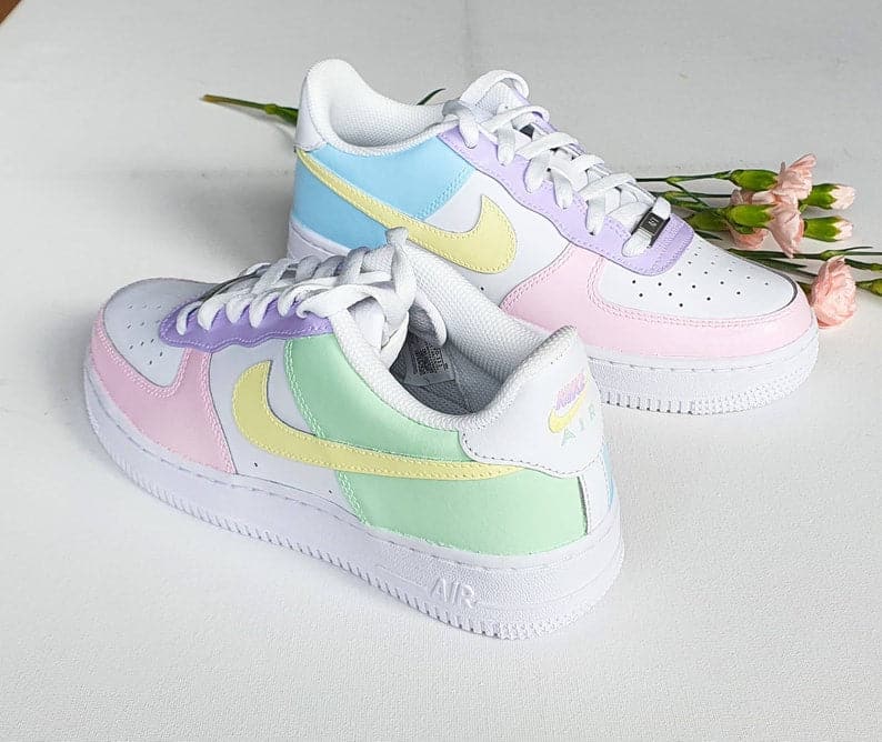 Pastel Colours Custom Nike Air Force 1 Hand-painted – insdrip