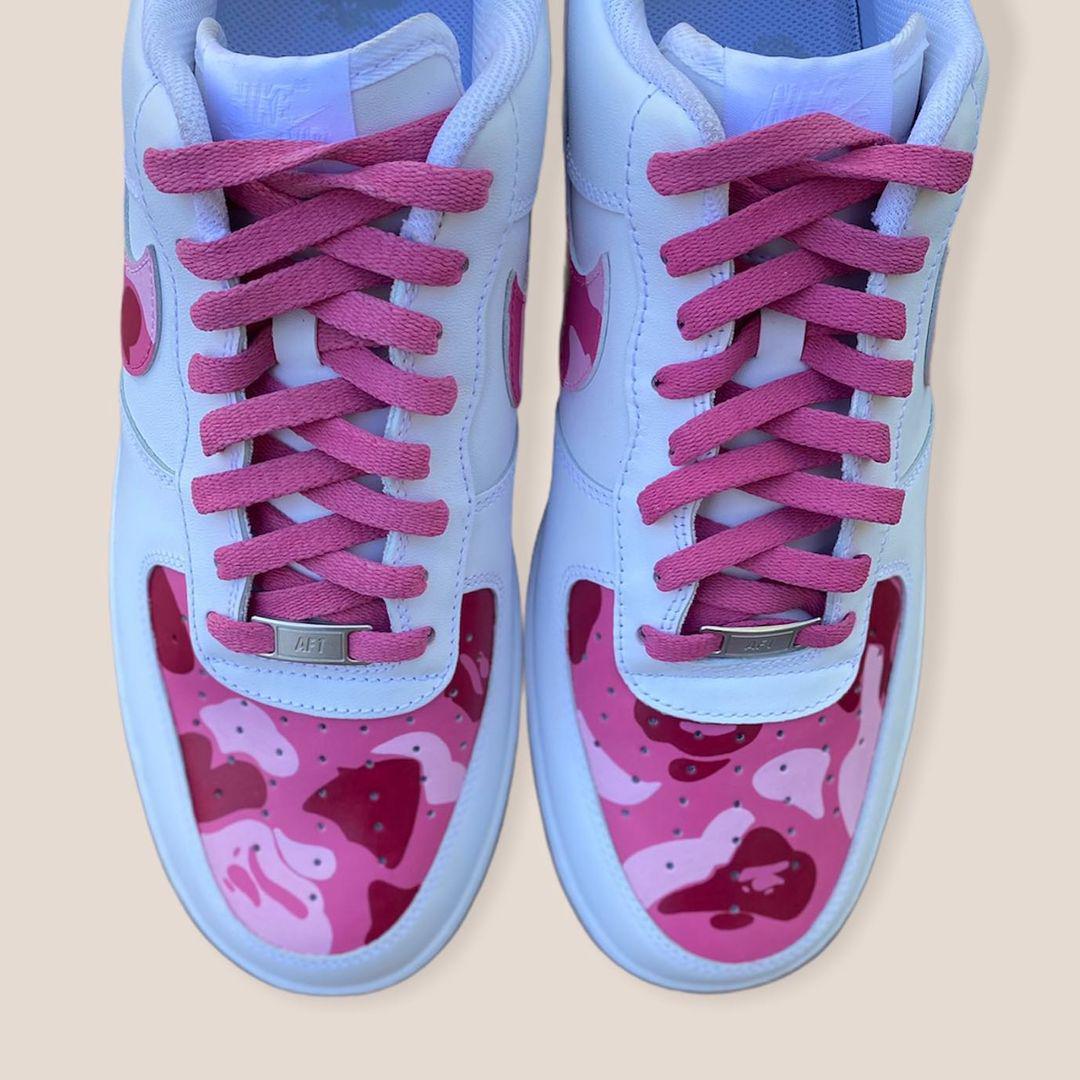 Custom pink bape Air Force 1s 💕  Air force 1 custom, Custom nike shoes, Air  force