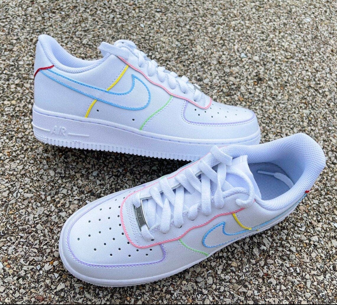 Arco Iris Contorno Personalizado Nike Air Force 1 – insdrip